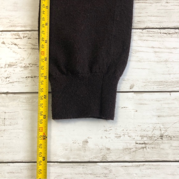 BANANA REPUBLIC Extra Fine Merino Men’s Brown Plaid Sweater Size M - Picture 11 of 12